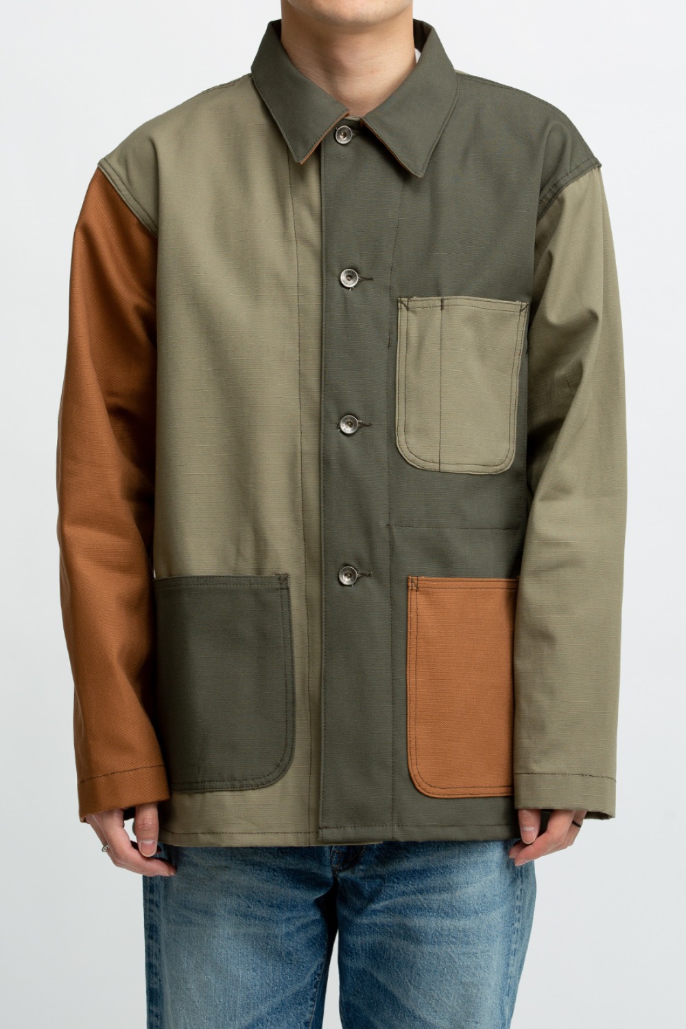 UTILITY JACKET COMBO OLIVE COTTON RIPSTOP