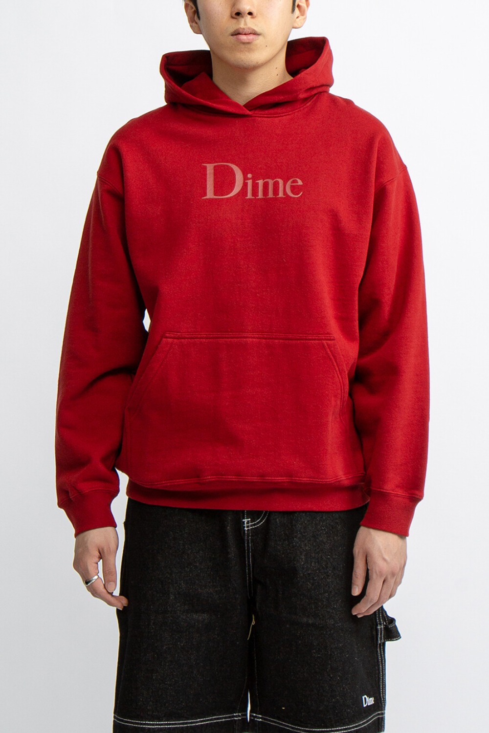DIME CLASSIC LOGO HOODIE RED