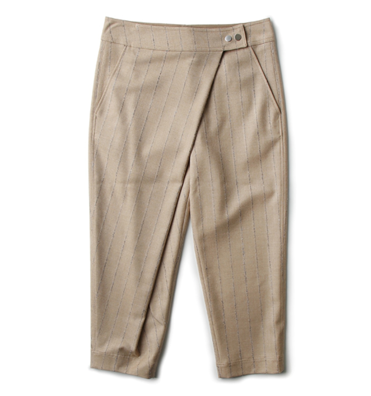 PRUSSO STRIPED TROUSERS BEIGE