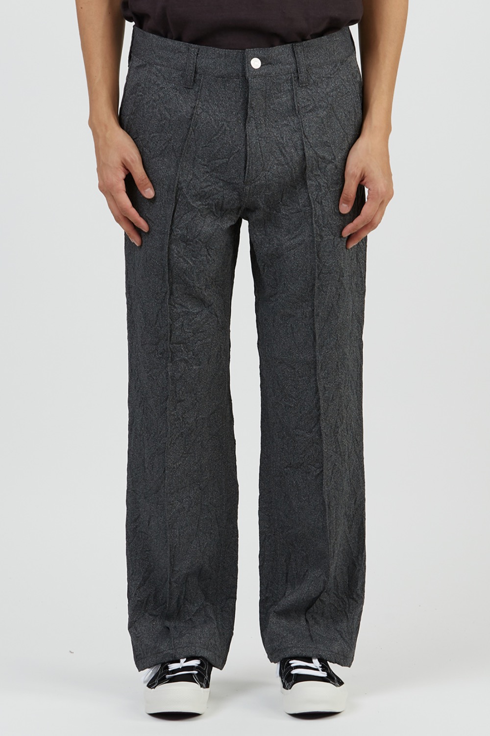 WRINKLED TROUSERS GREY