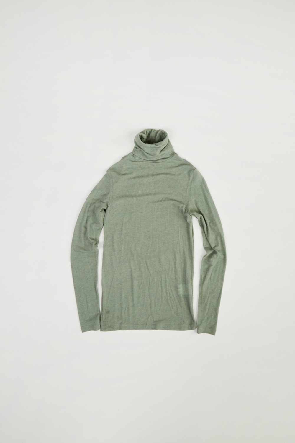 WOOL ROLL NECK TOP - FORET MINT