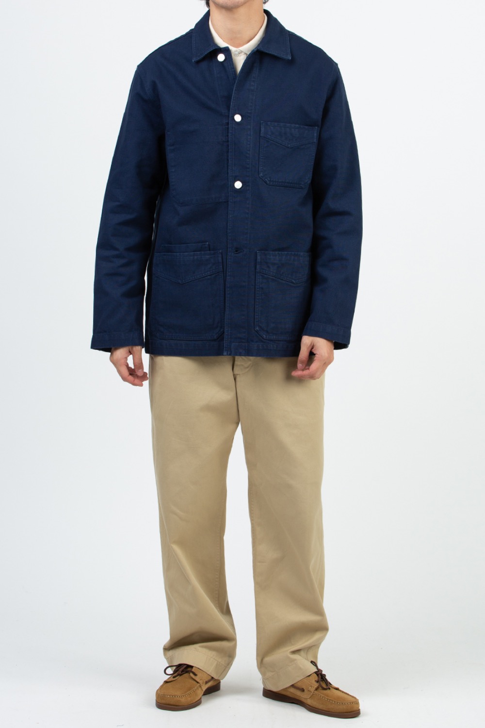 (CARRY OVER) NAVY COTTON CANVAS FIVE-POCKET CHORE JACKET NAVY
