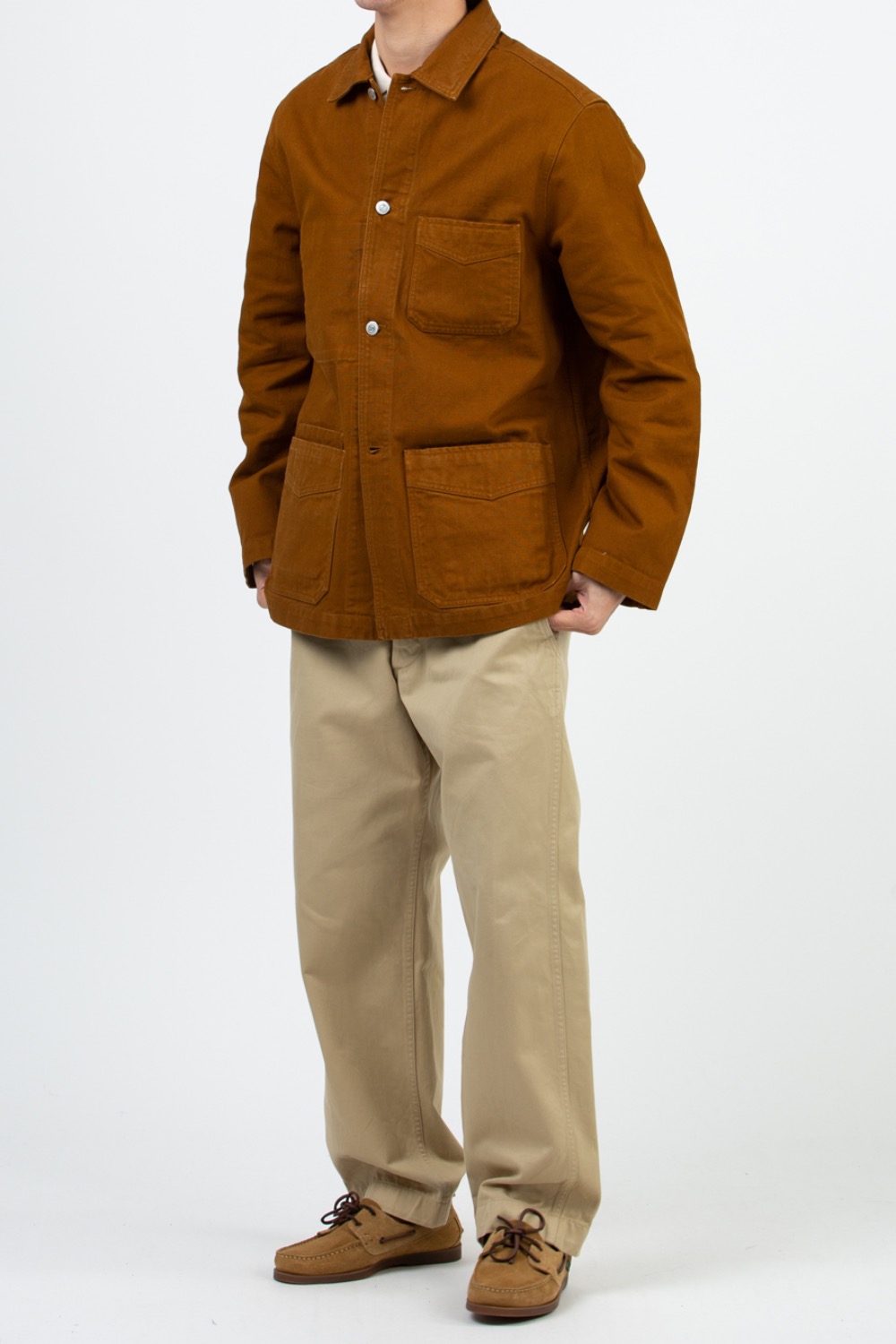 (CARRY OVER) TOBACCO COTTON CANVAS FIVE-POCKET CHORE JACKET TOBACCO