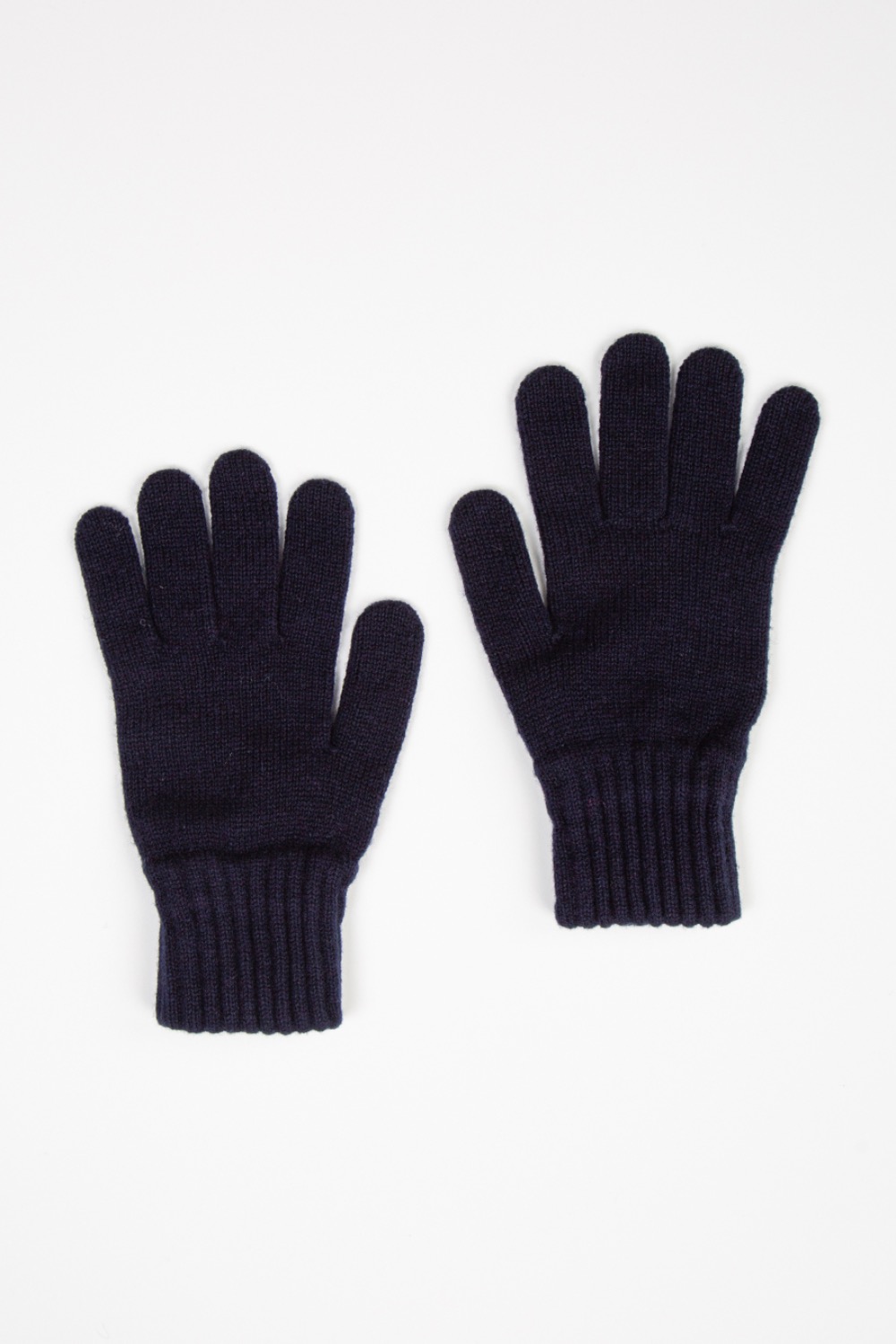 (CARRY OVER) DARK NAVY LAMBSWOOL KNITTED GLOVES