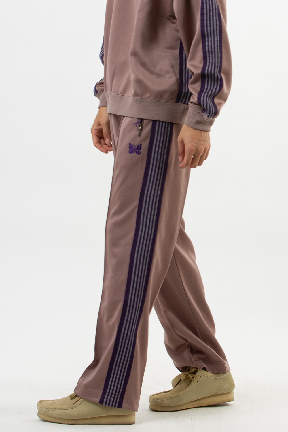 NEEDLES TRACK PANT - POLY SMOOTH TAUPE