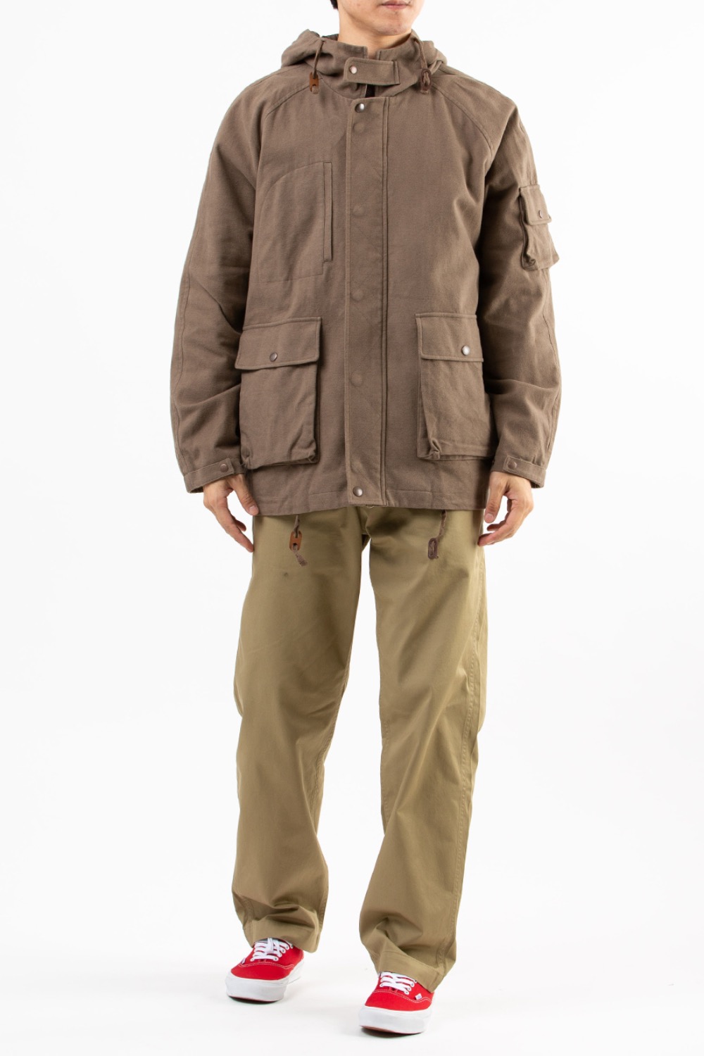 MIL FLANNEL MOUNTAIN PARKA BROWN