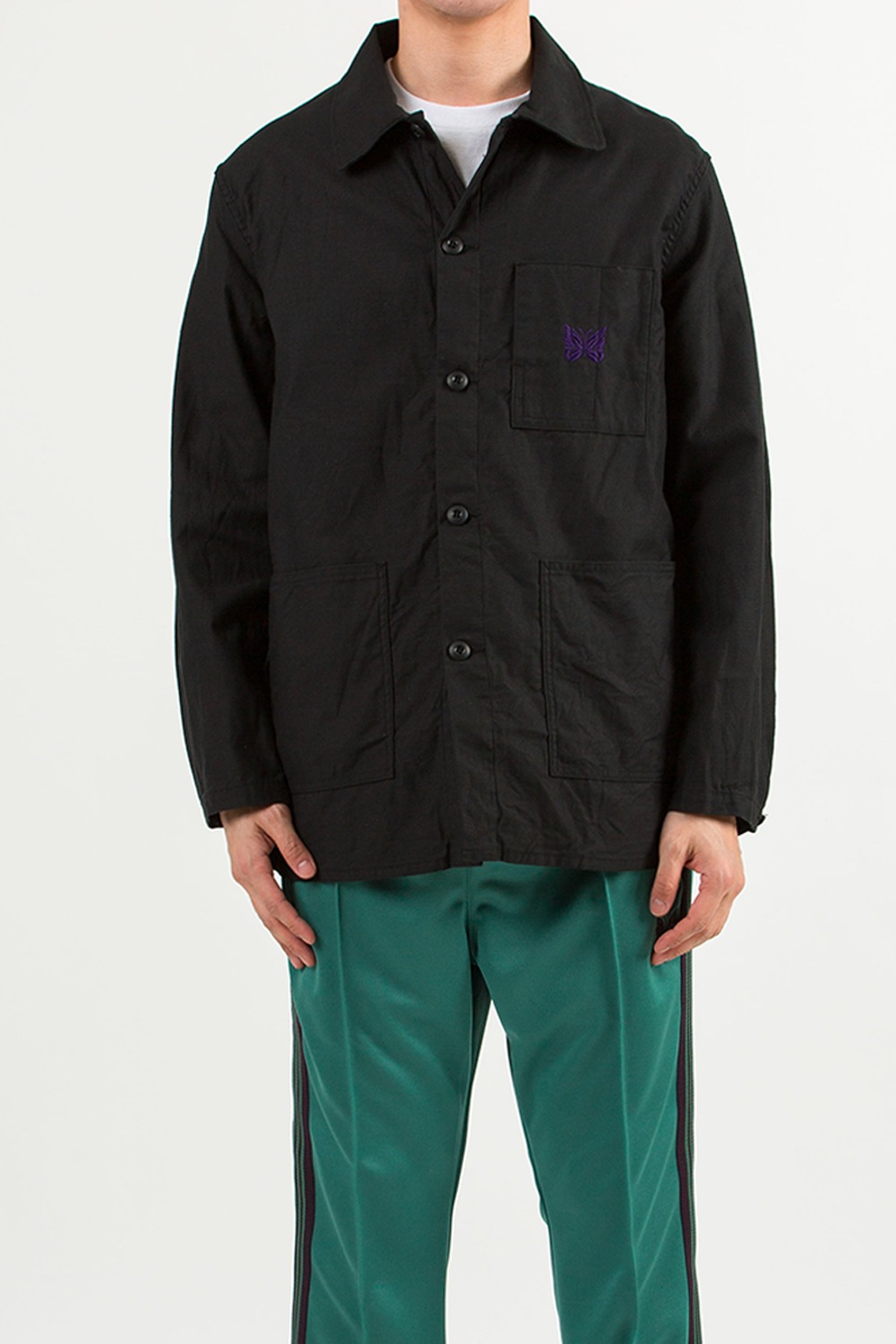 (23SS) BLACK NEEDLES D.N. COVERALL - BACK SATEEN