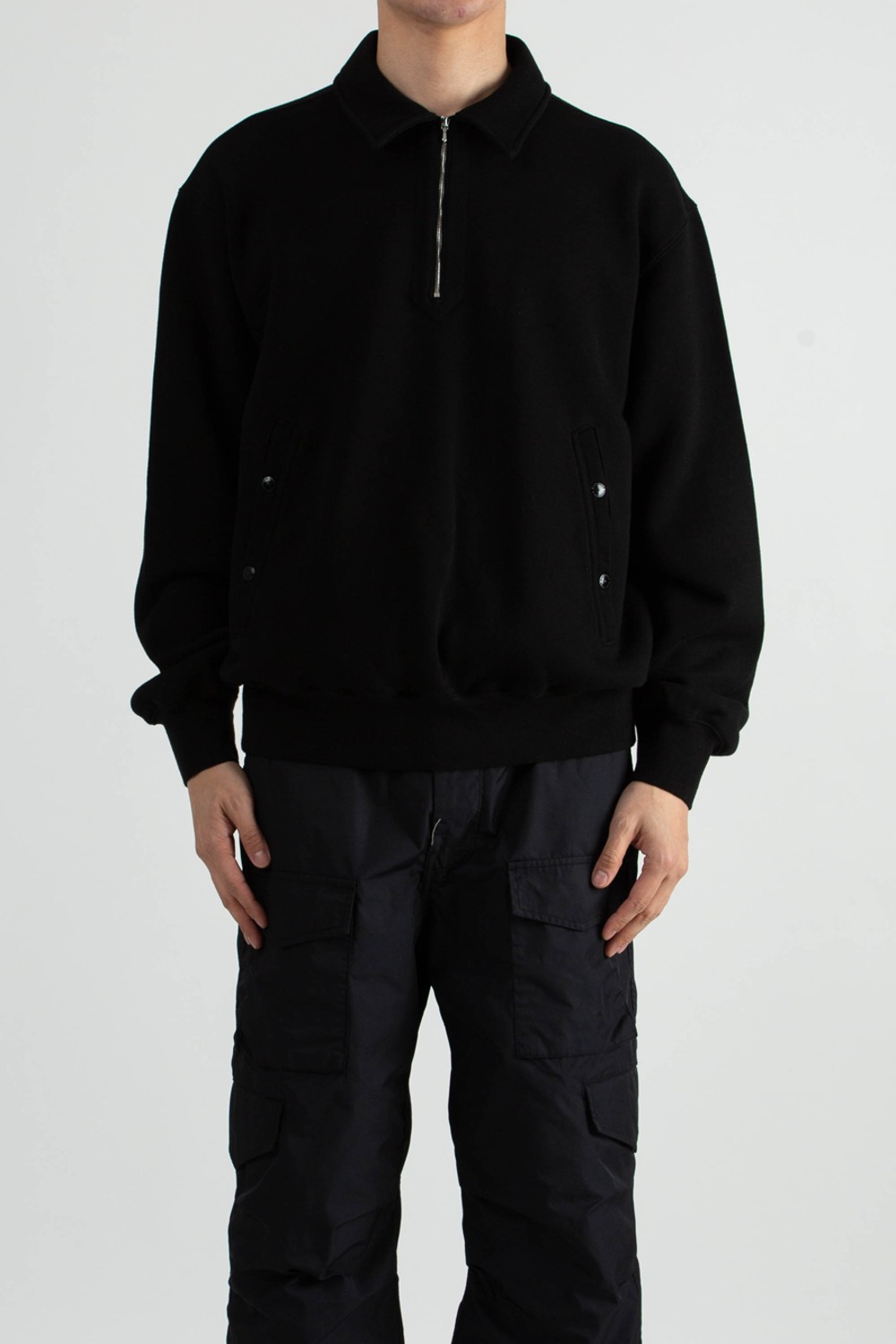 (23SS) SCOUT PULLOVER SWEAT SHIRTS BLACK