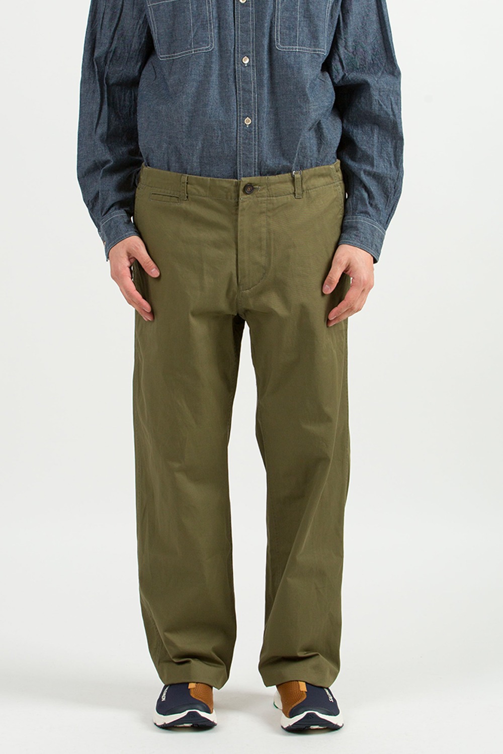(23SS) VINTAGE COTTON RELAXED CHINO PANTS OLIVE