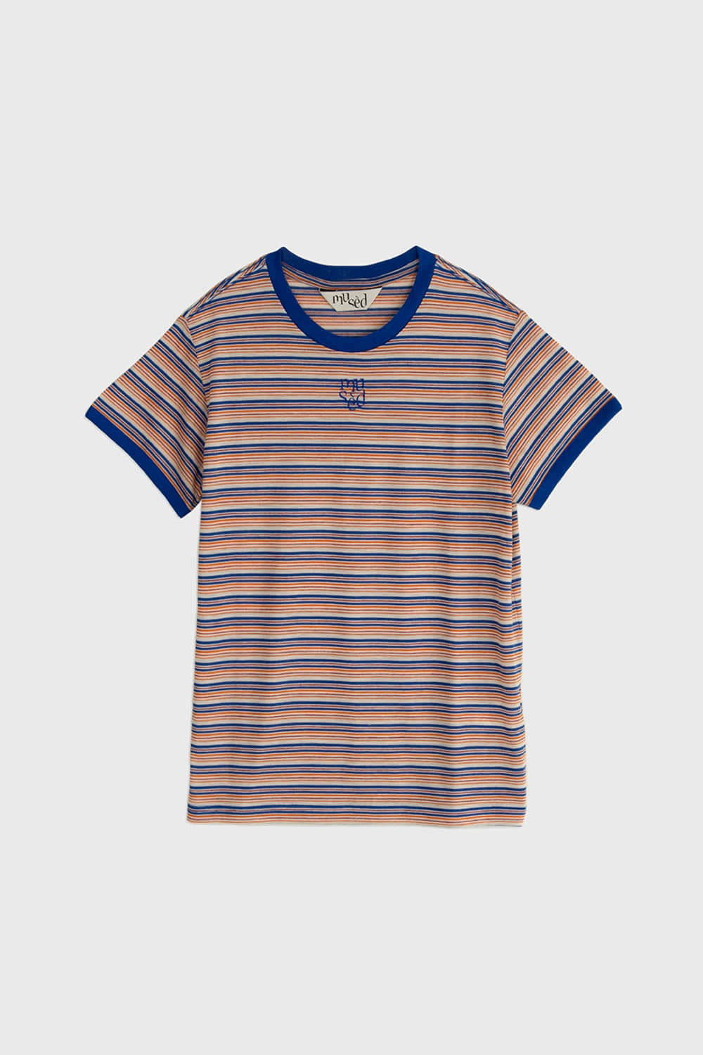 (23SS) CONTRAST RIB PATCHED T-SHIRT STRIPE