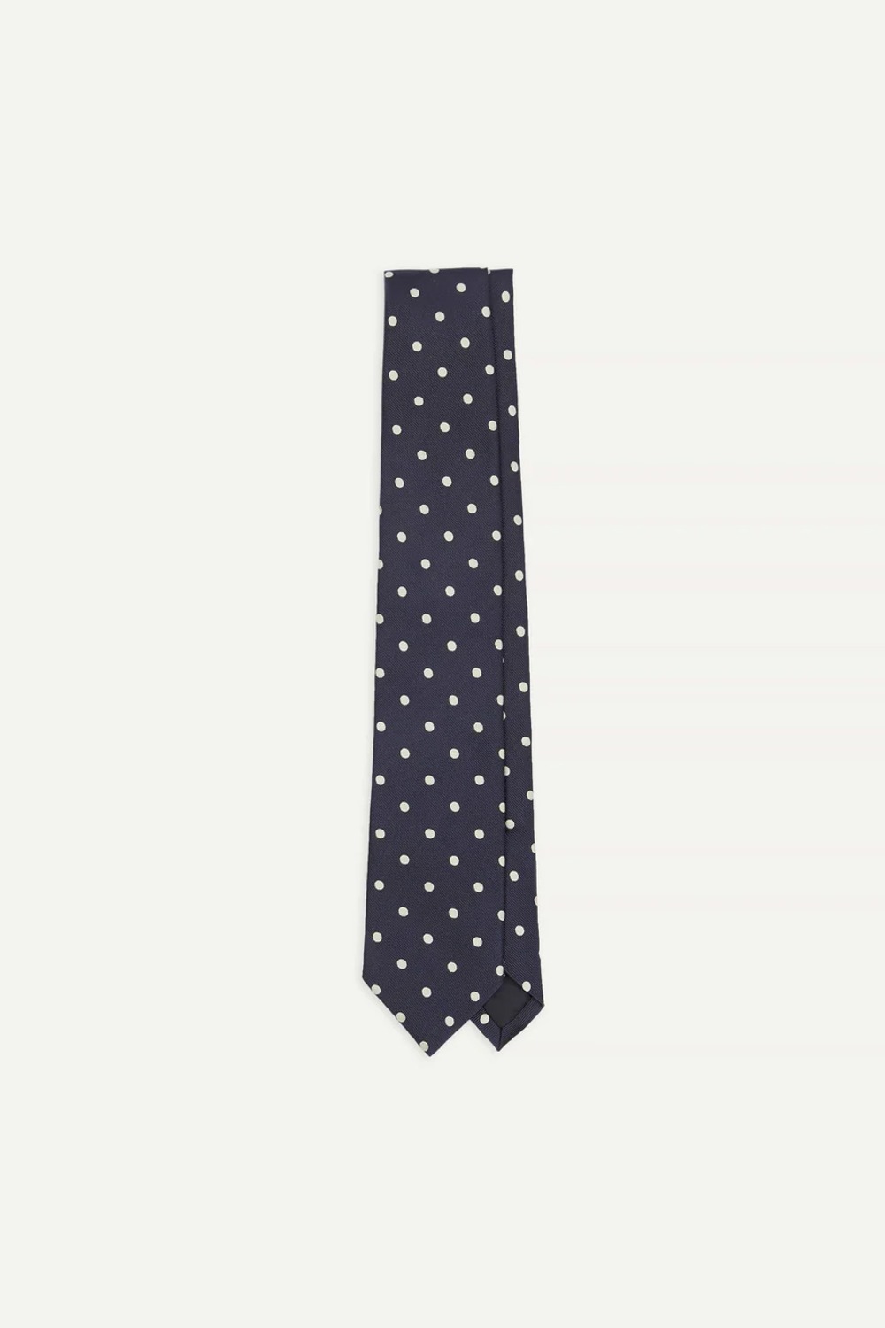 (23SS) POLKA DOT EMBROIDERED TIE NAVY &amp; WHITE