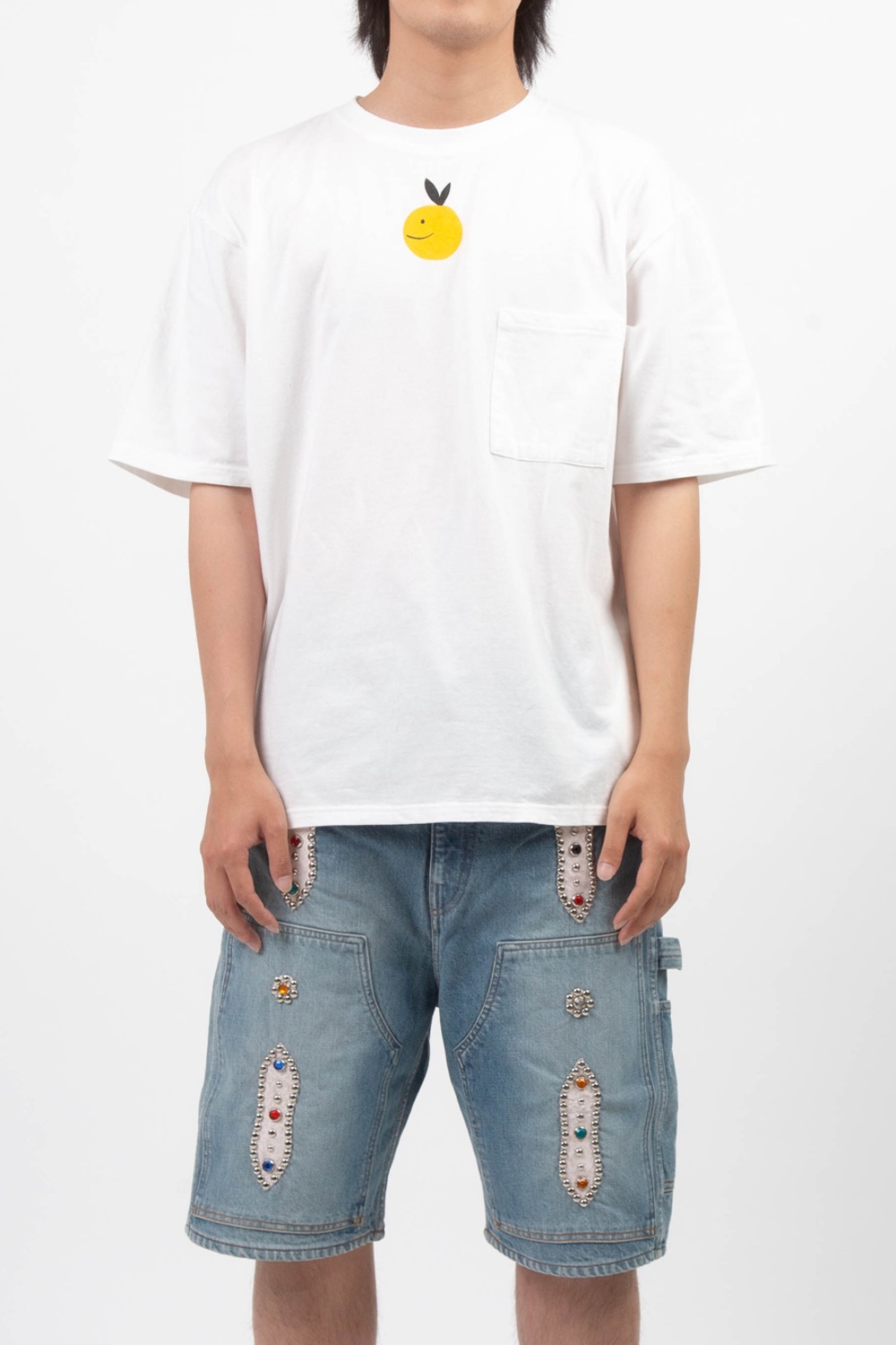 (23SS) 20/-JERSEY CREW POCKET T (CONEYBOWY) WHITE