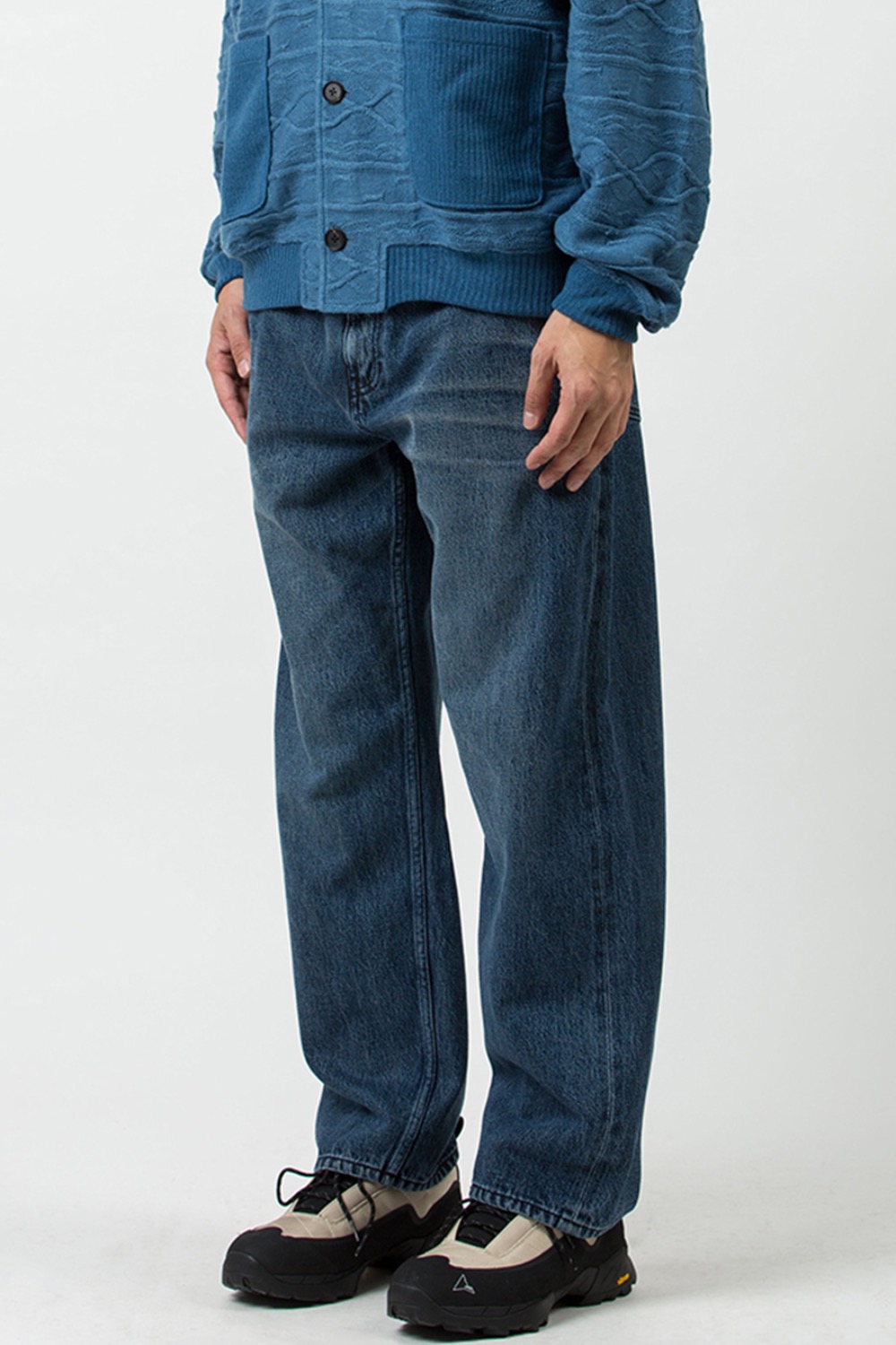 (23FW) ORGANIC COTTON RELAXED DENIM PANTS WASHED BLUE