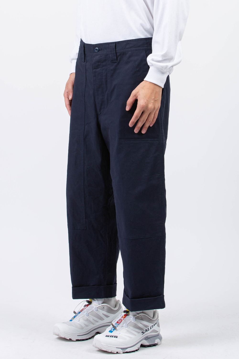 (23FW)  CROPPED WORK PANTS NAVY