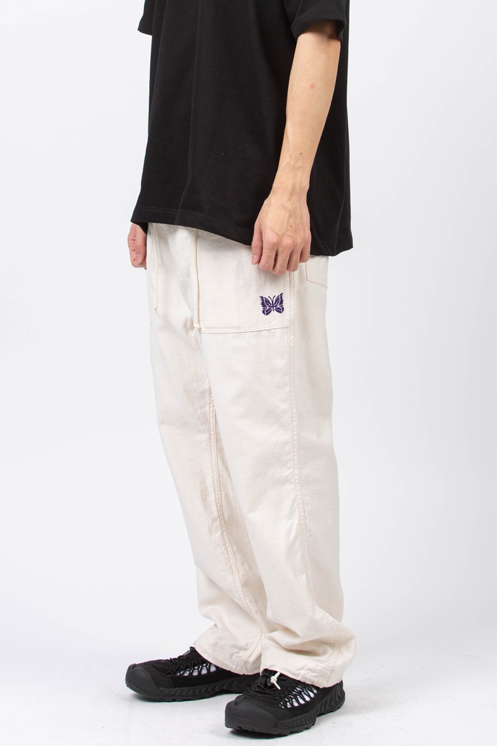 (24SS) STRING FATIGUE PANT BACK SATEEN WHITE