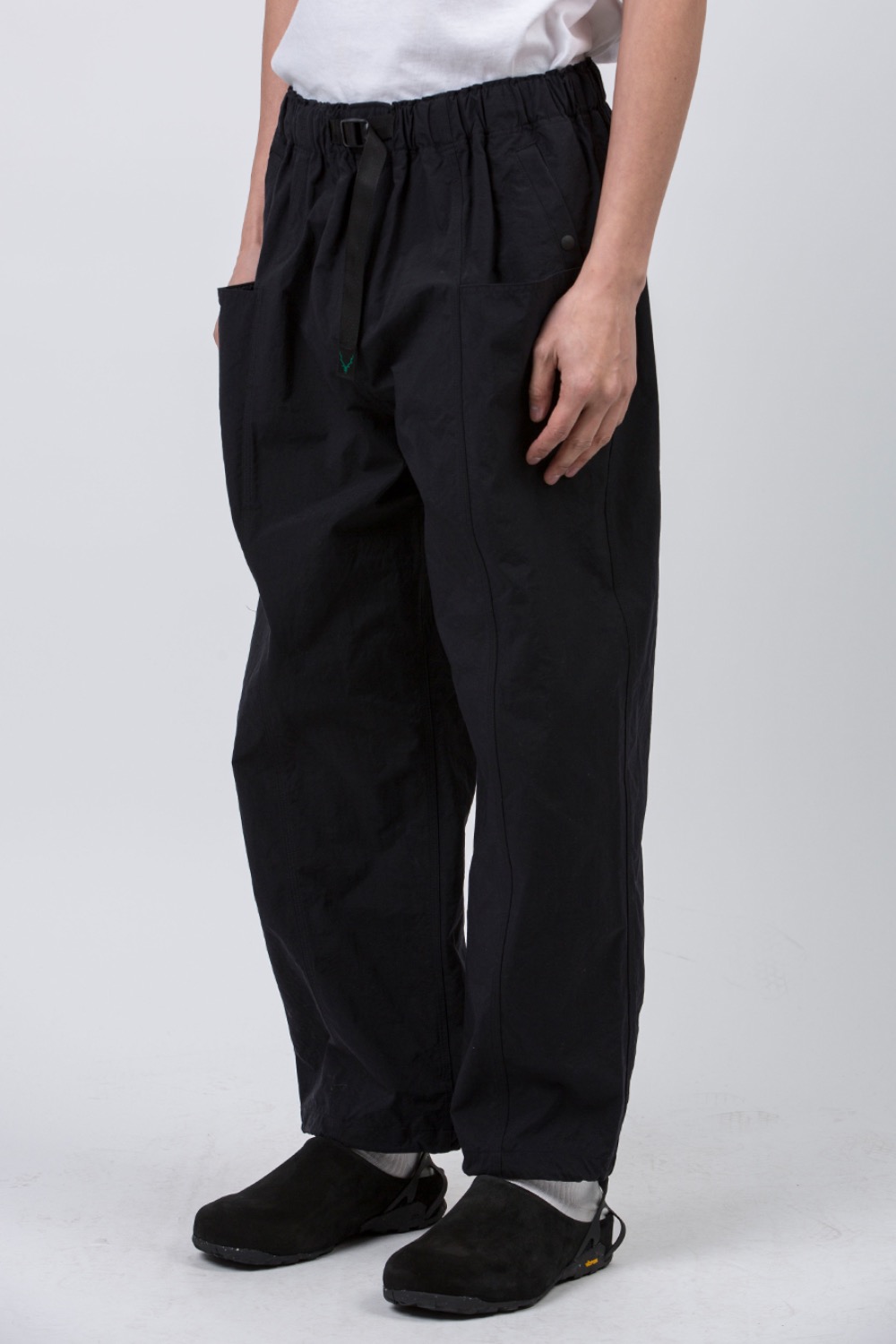 (24SS) BELTED C.S. PANT NYLON OXFORD BLACK