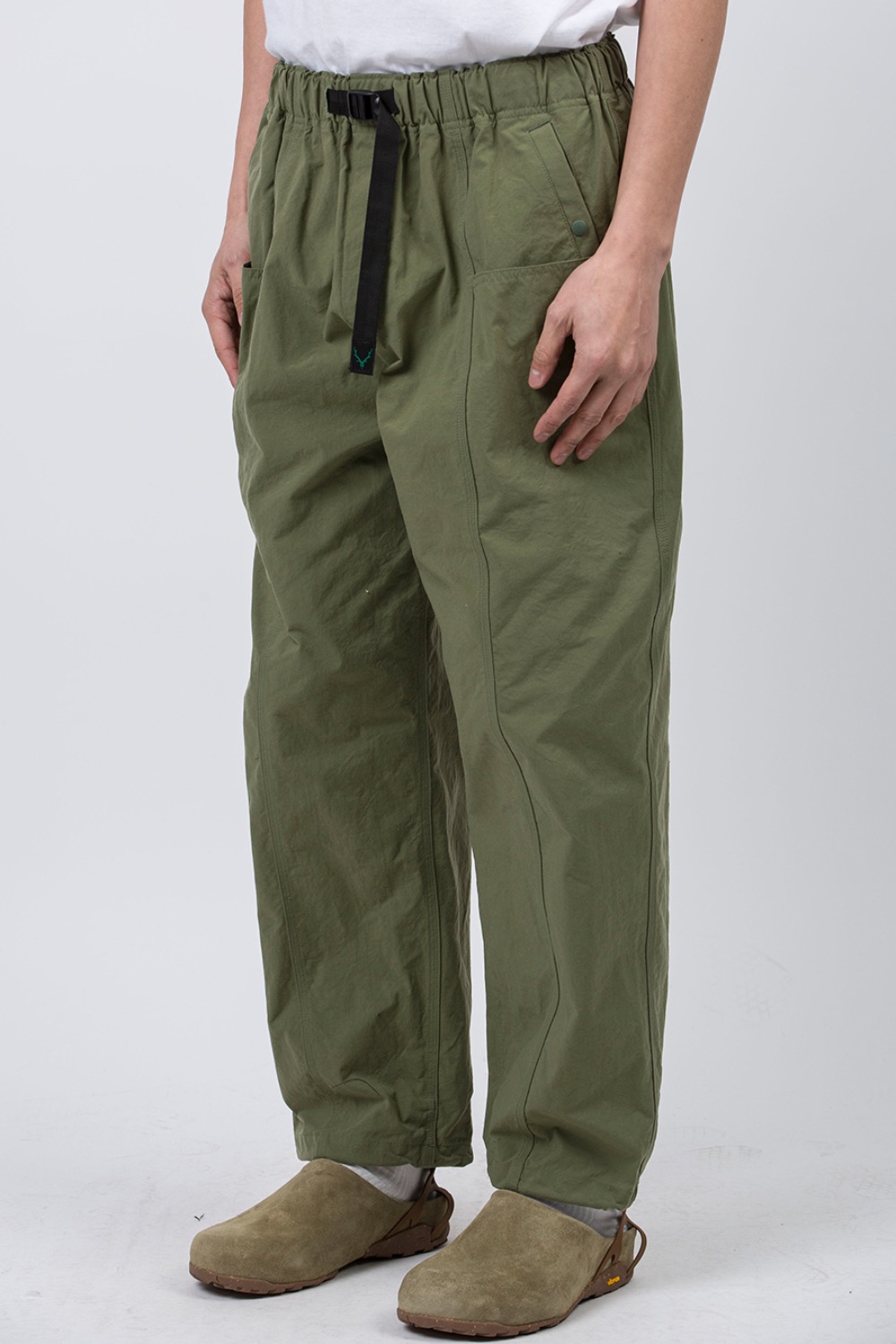 (24SS) BELTED C.S. PANT NYLON OXFORD LT.OLIVE